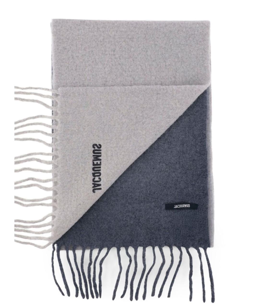 JACQUEMUS Серый шарф, фото 3
