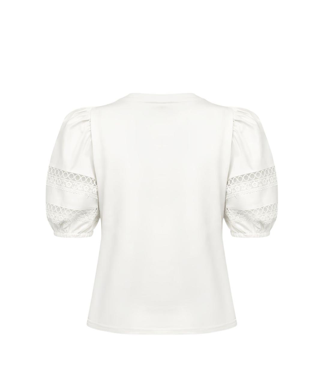 TWIN-SET Белая хлопковая блузы, фото 2