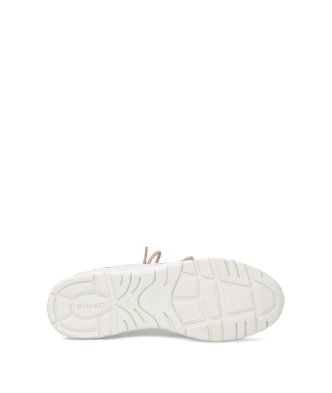 PINKO Белые кожаные кроссовки, фото 5