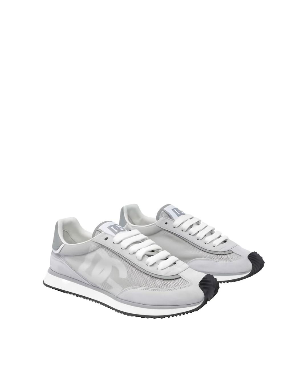 DOLCE&GABBANA Серые низкие кроссовки / кеды, фото 3