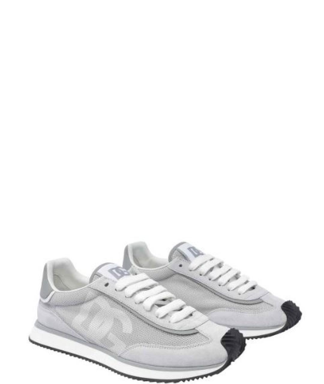 DOLCE&GABBANA Серые низкие кроссовки / кеды, фото 2