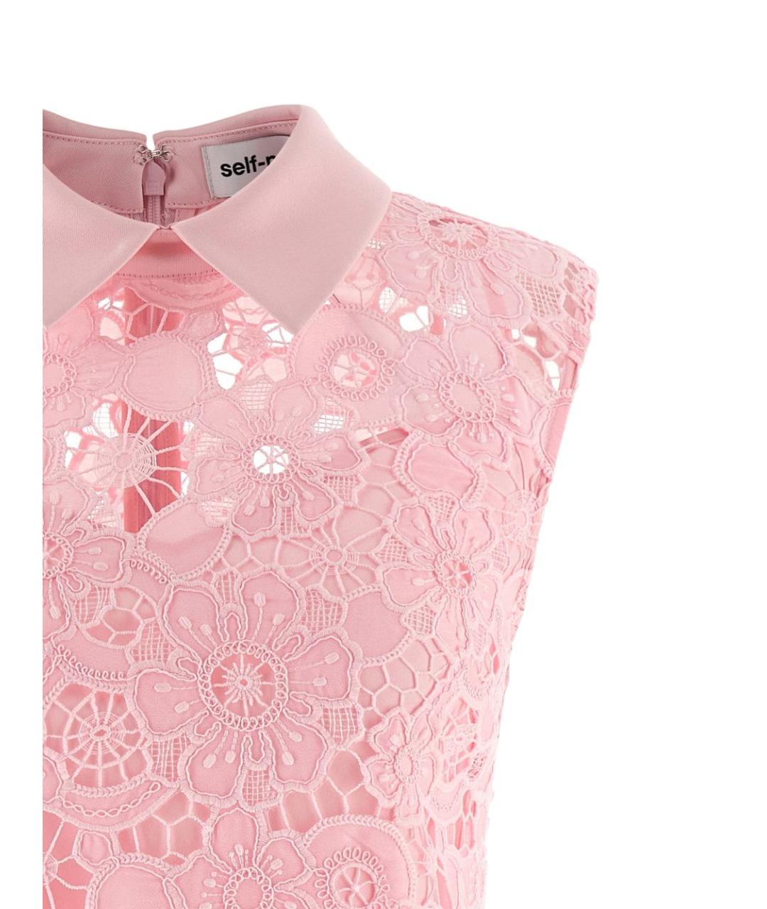 SELF-PORTRAIT Розовое повседневное платье, фото 2