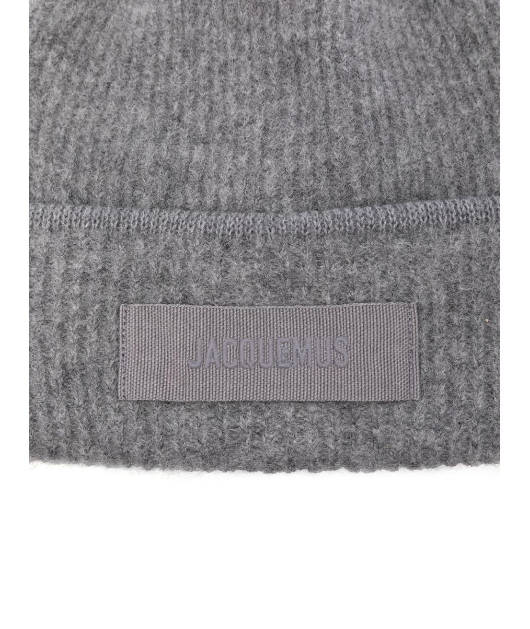 JACQUEMUS Серая шапка, фото 2