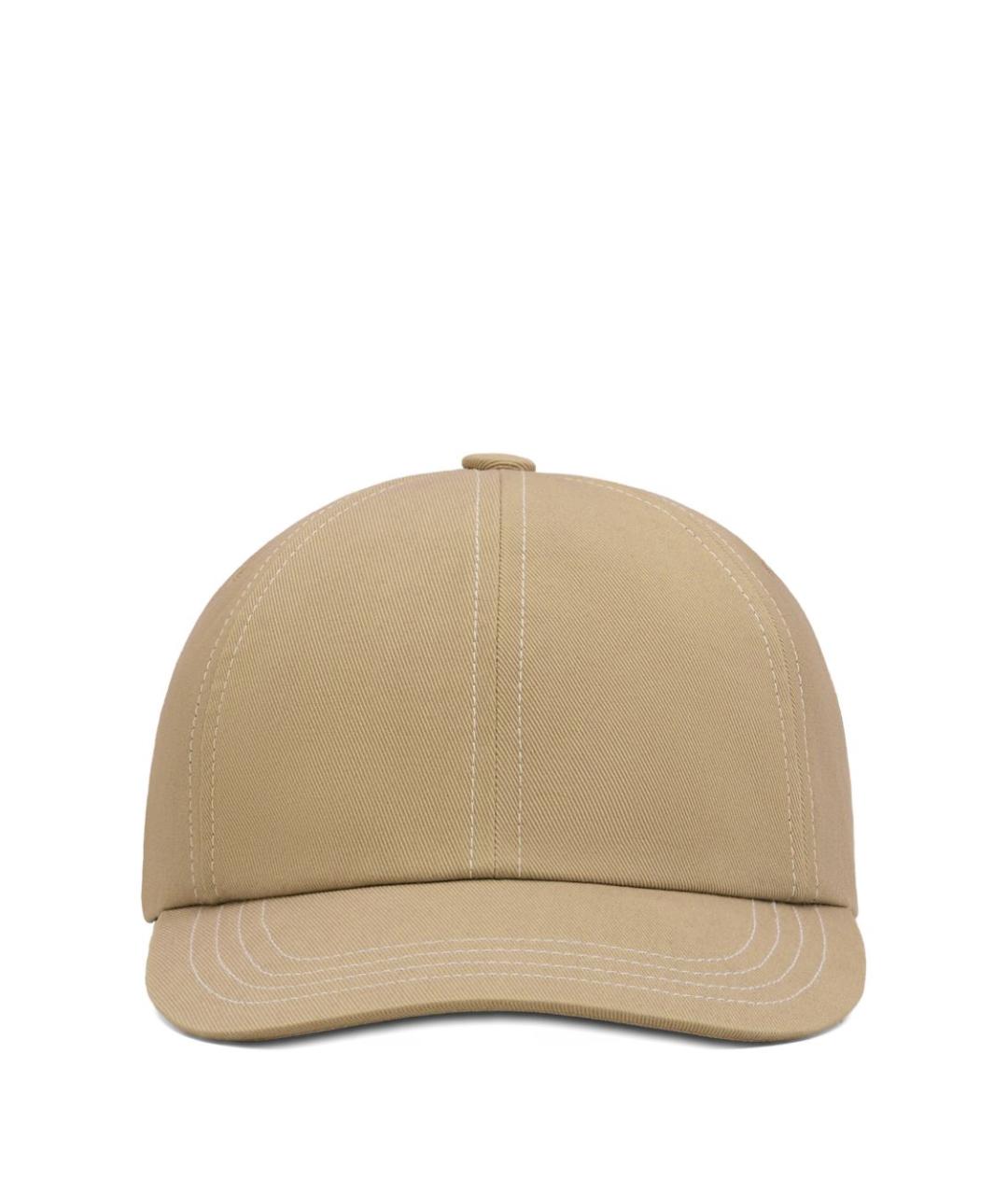 Ami Paris Бежевая хлопковая кепка/бейсболка, фото 1