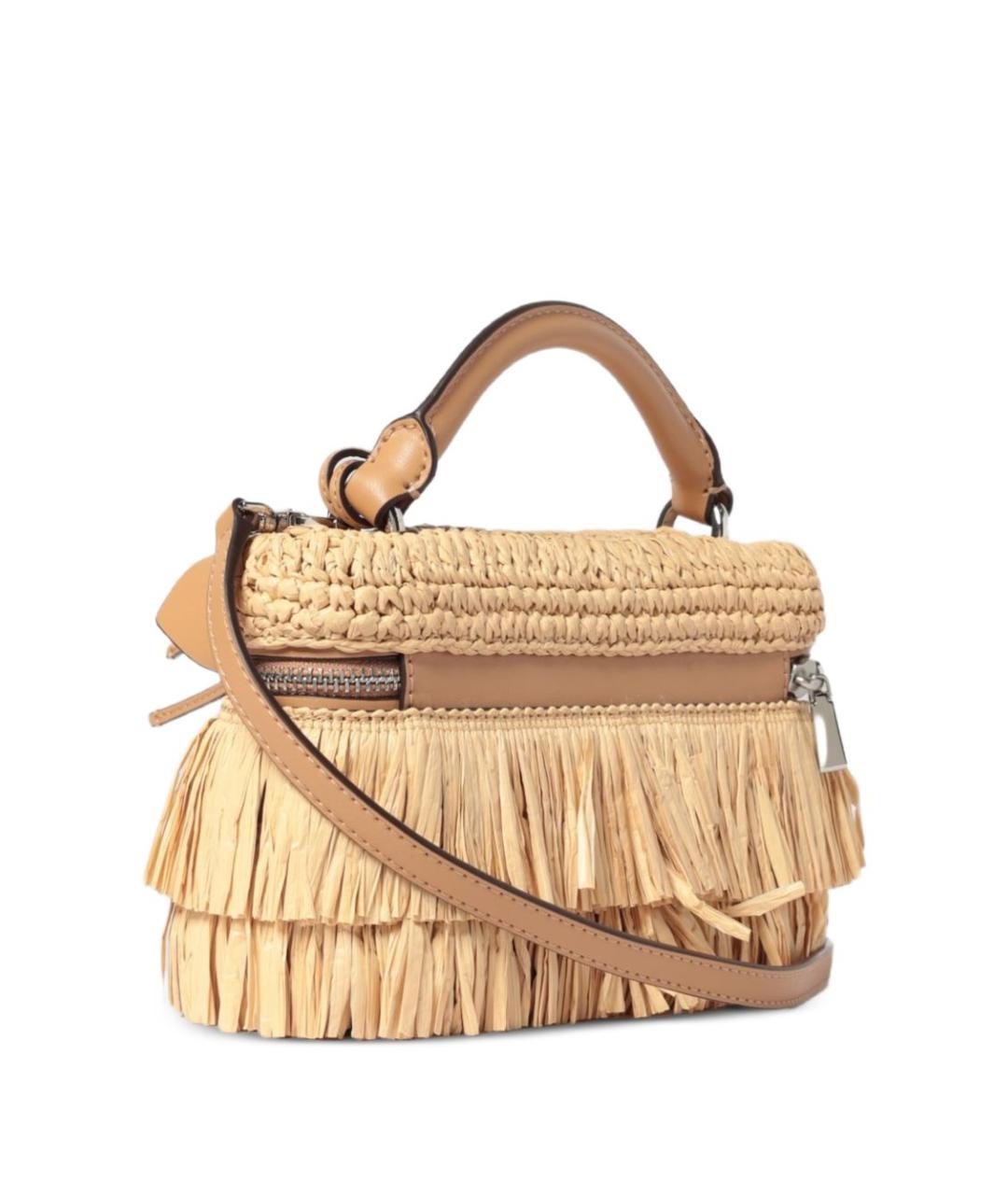 MICHAEL KORS Бежевая пелетеная сумка через плечо, фото 2