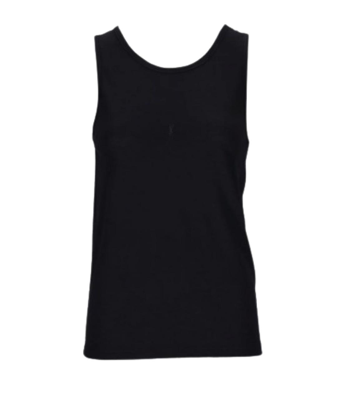 SAINT LAURENT Черная шерстяная майка, фото 1