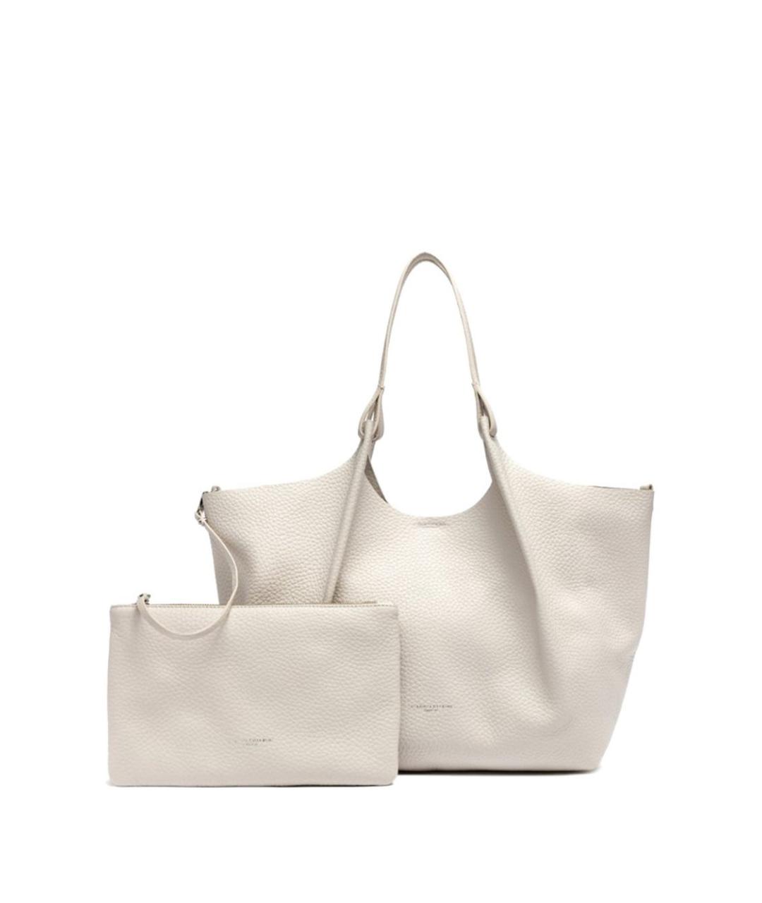 Gianni Chiarini Белая кожаная сумка тоут, фото 3