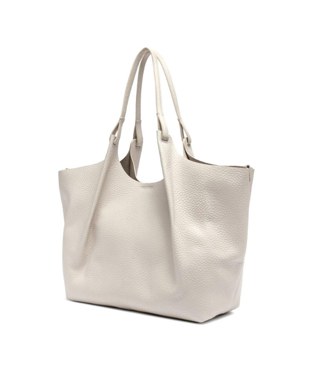 Gianni Chiarini Белая кожаная сумка тоут, фото 2