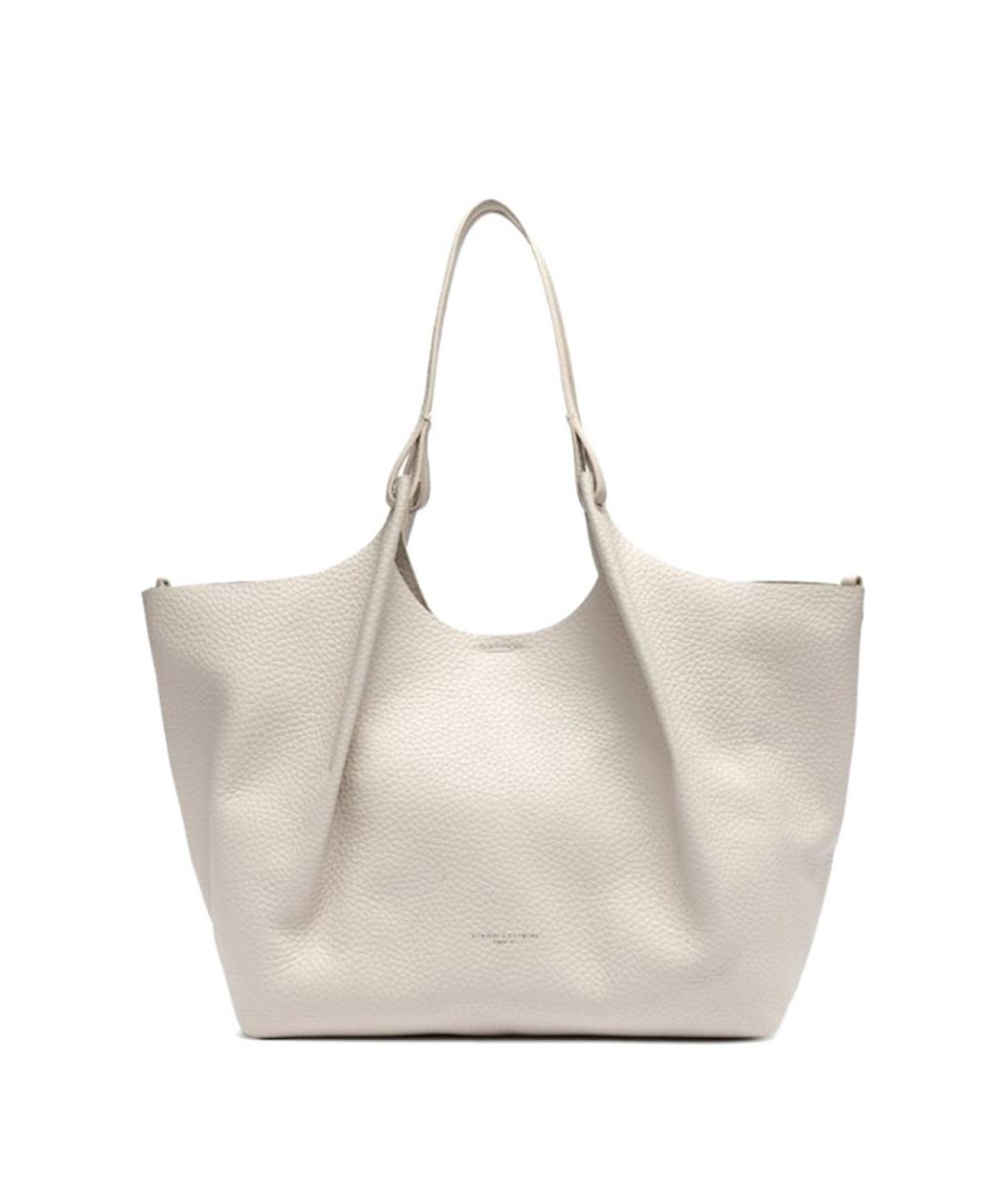 Gianni Chiarini Белая кожаная сумка тоут, фото 4