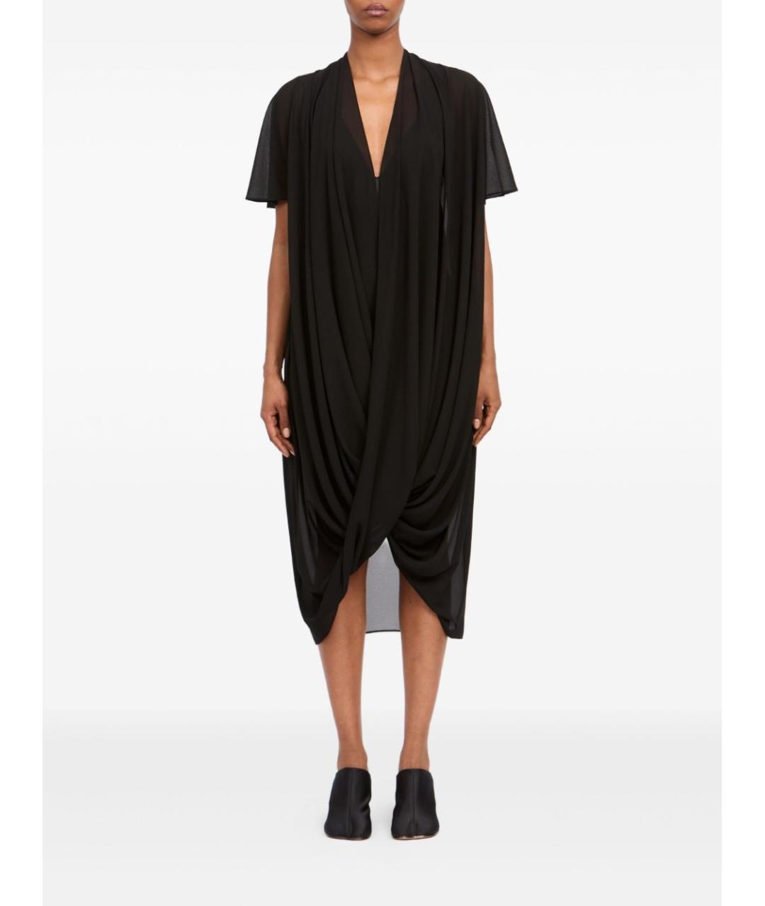 MM6 MAISON MARGIELA Черное полиэстеровое повседневное платье, фото 3