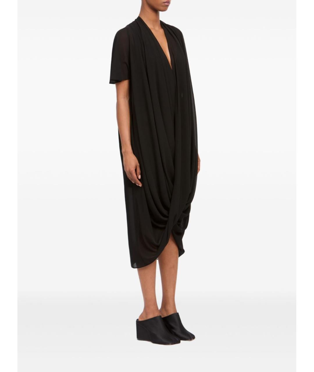 MM6 MAISON MARGIELA Черное полиэстеровое повседневное платье, фото 2