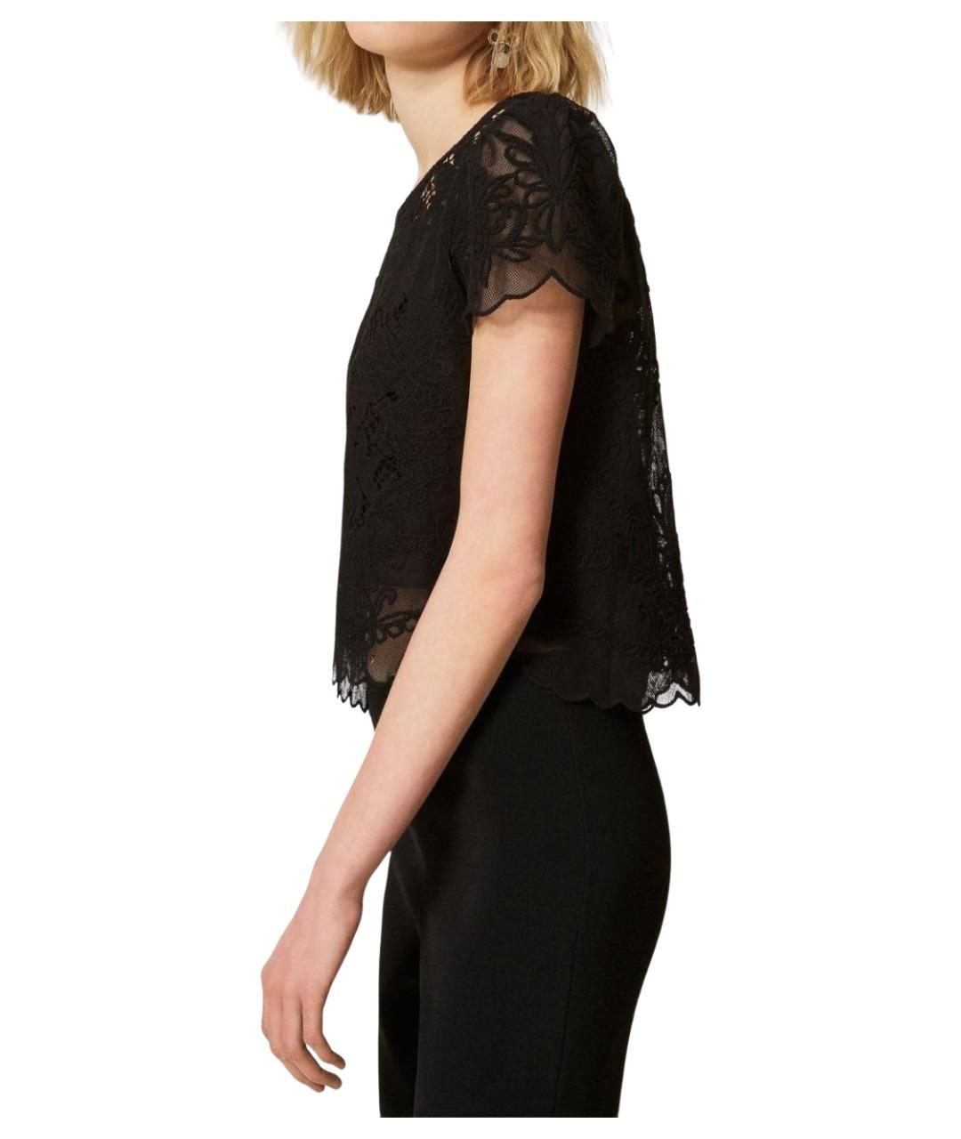 TWIN-SET Черная майка, фото 4