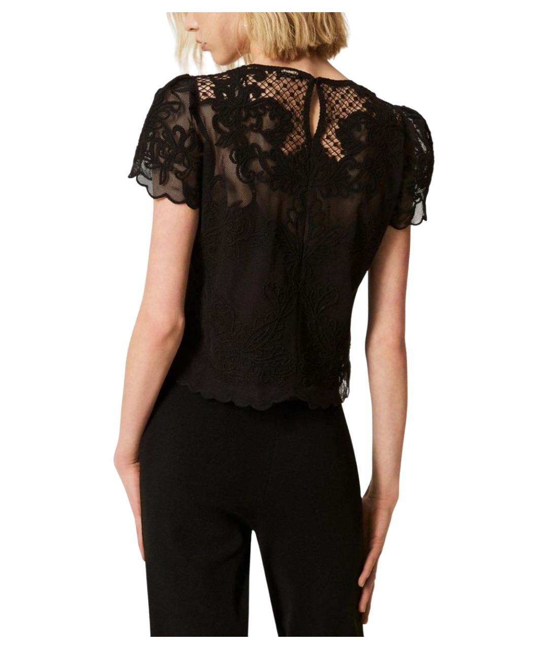 TWIN-SET Черная майка, фото 2