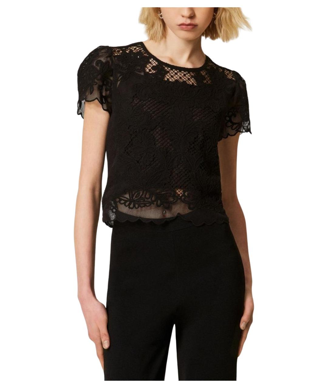 TWIN-SET Черная майка, фото 3