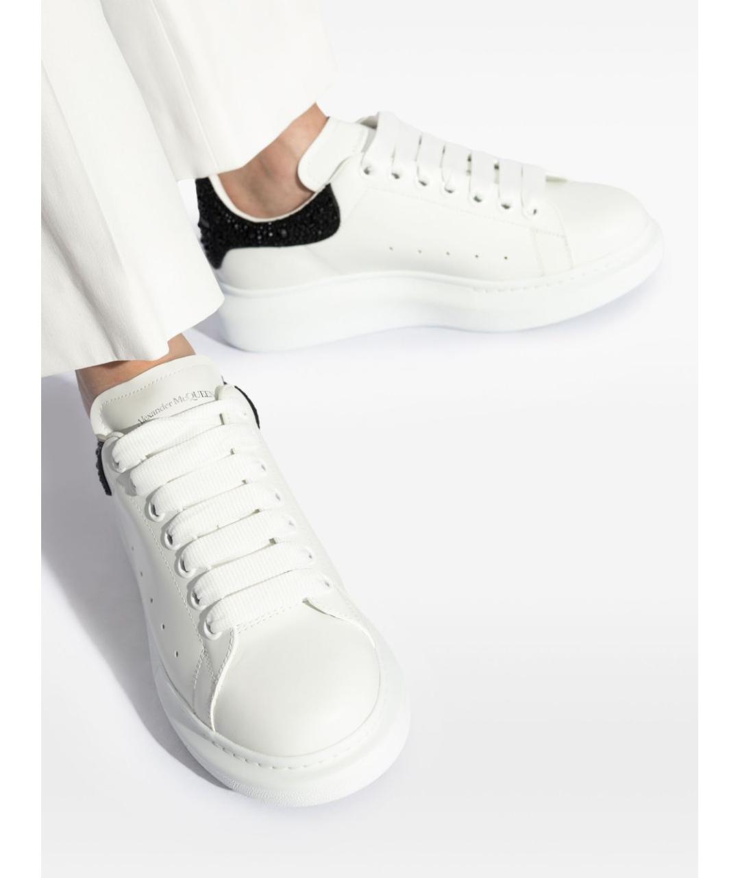 ALEXANDER MCQUEEN Белые кожаные кеды, фото 6