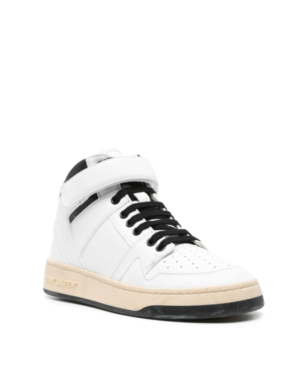 SAINT LAURENT Белые кожаные кеды, фото 6