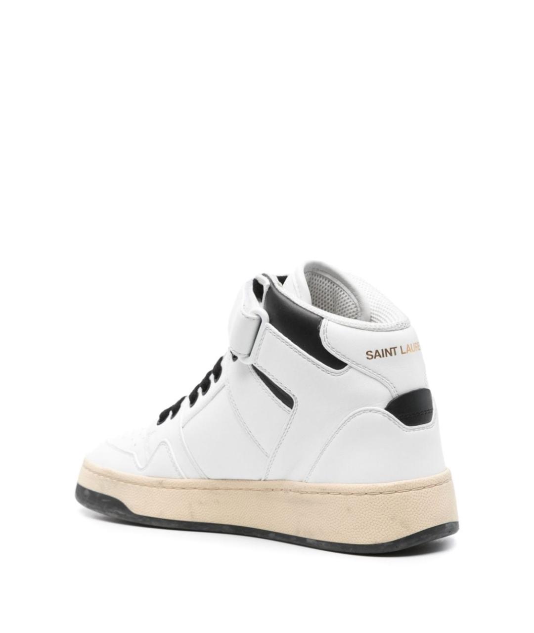 SAINT LAURENT Белые кожаные кеды, фото 4