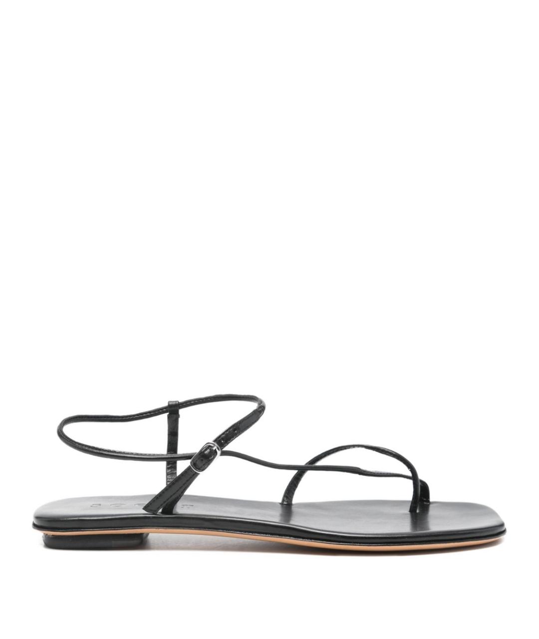 SOEUR Черные кожаные босоножки, фото 3