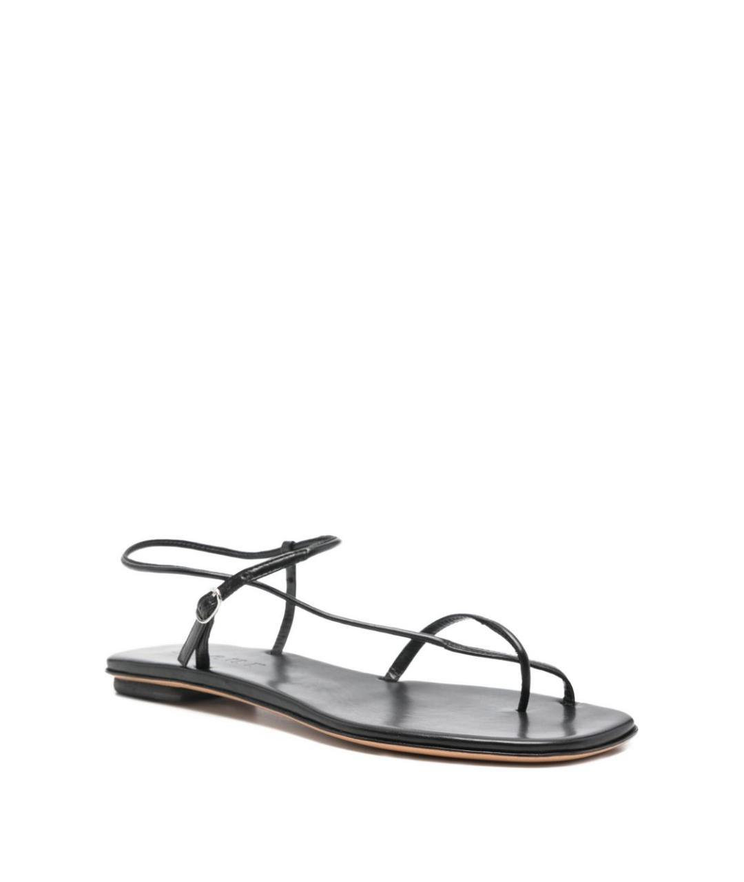 SOEUR Черные кожаные босоножки, фото 4