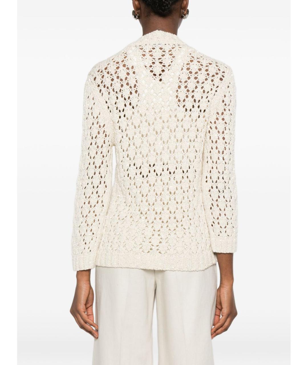 FABIANA FILIPPI Бежевый хлопковый кардиган, фото 3