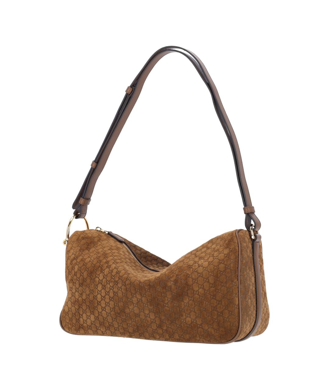 GUCCI Коричневая кожаная сумка тоут, фото 2