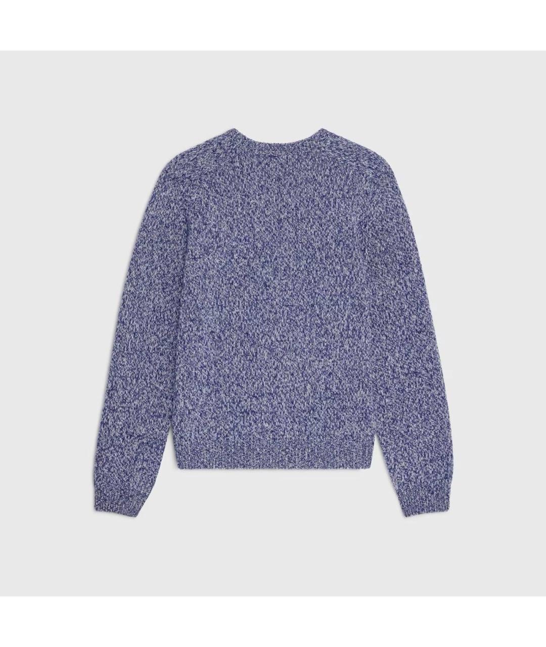 CELINE Голубой шерстяной джемпер / свитер, фото 3