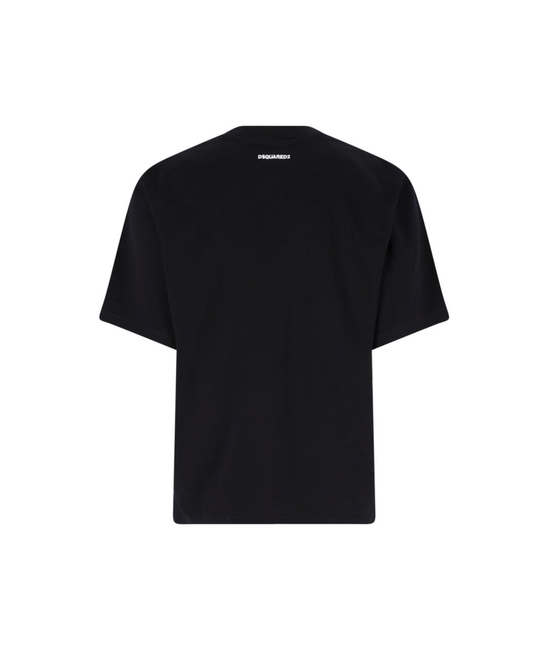 DSQUARED2 Черная хлопковая футболка, фото 2