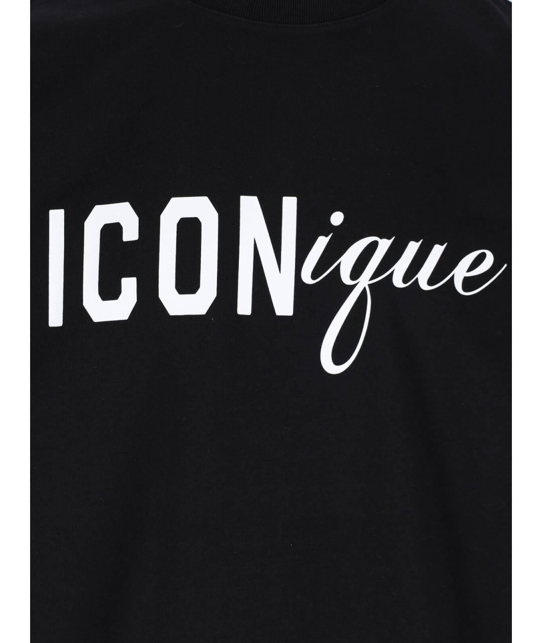DSQUARED2 Черная хлопковая футболка, фото 3