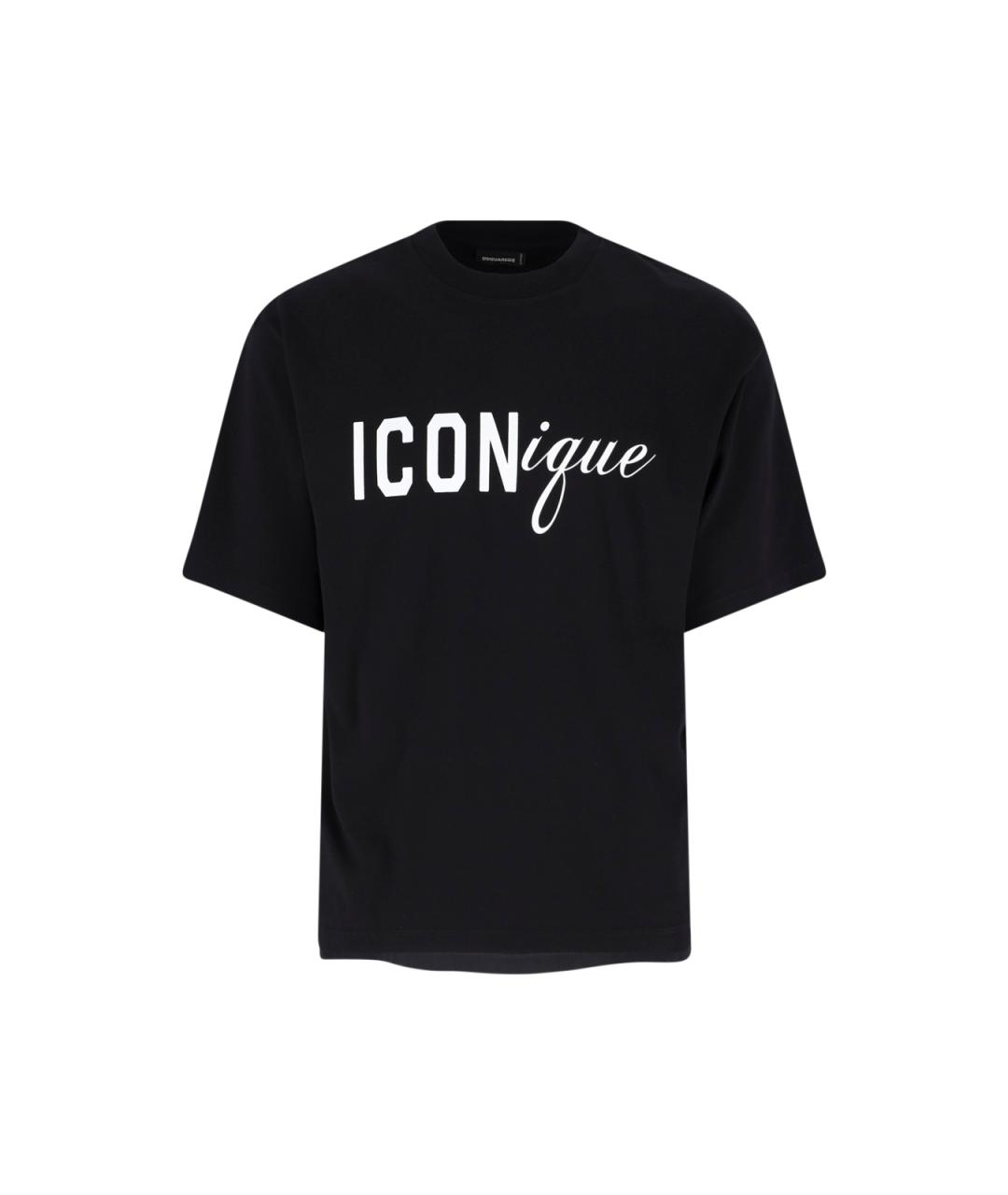DSQUARED2 Черная хлопковая футболка, фото 1