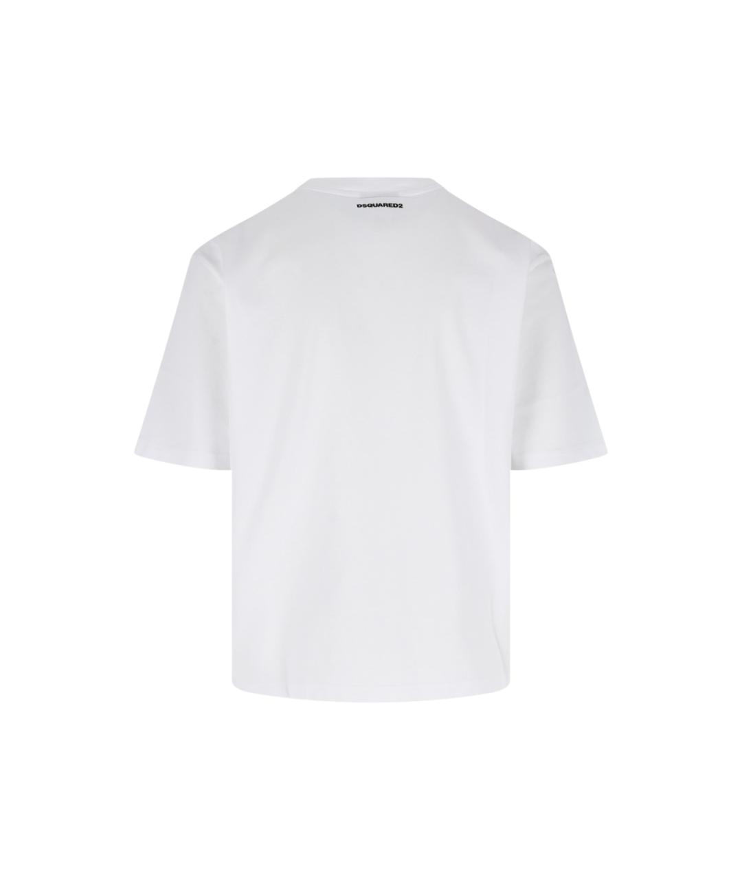 DSQUARED2 Белая хлопковая футболка, фото 2