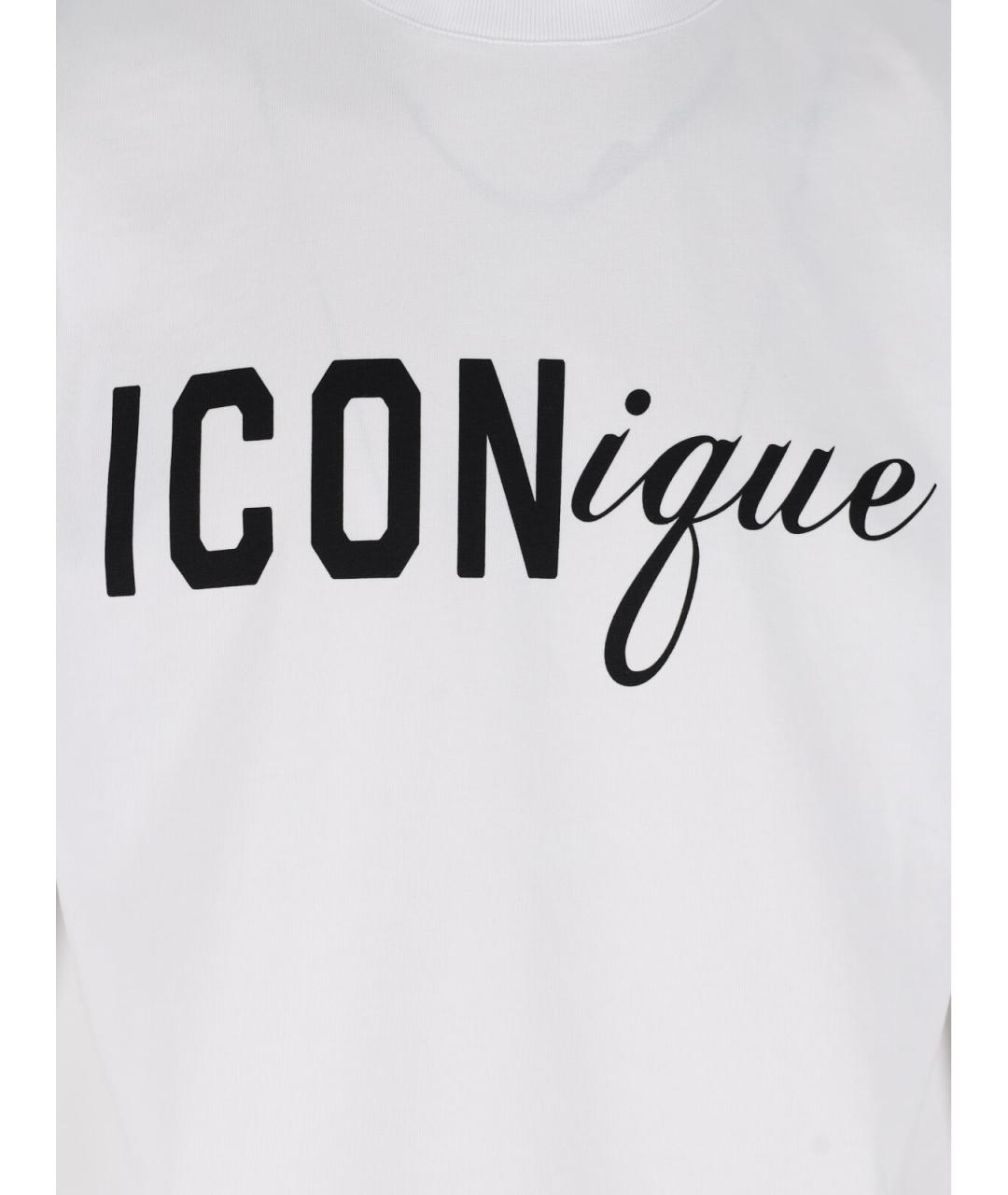 DSQUARED2 Белая хлопковая футболка, фото 3