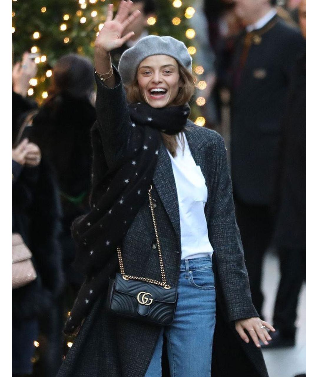 GUCCI Черная кожаная сумка через плечо, фото 6