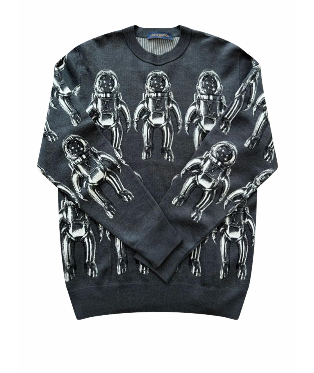 LOUIS VUITTON Серый шелковый джемпер / свитер, фото 1