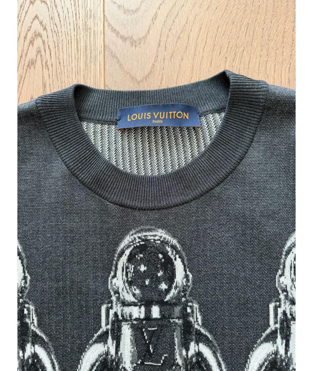 LOUIS VUITTON Серый шелковый джемпер / свитер, фото 2