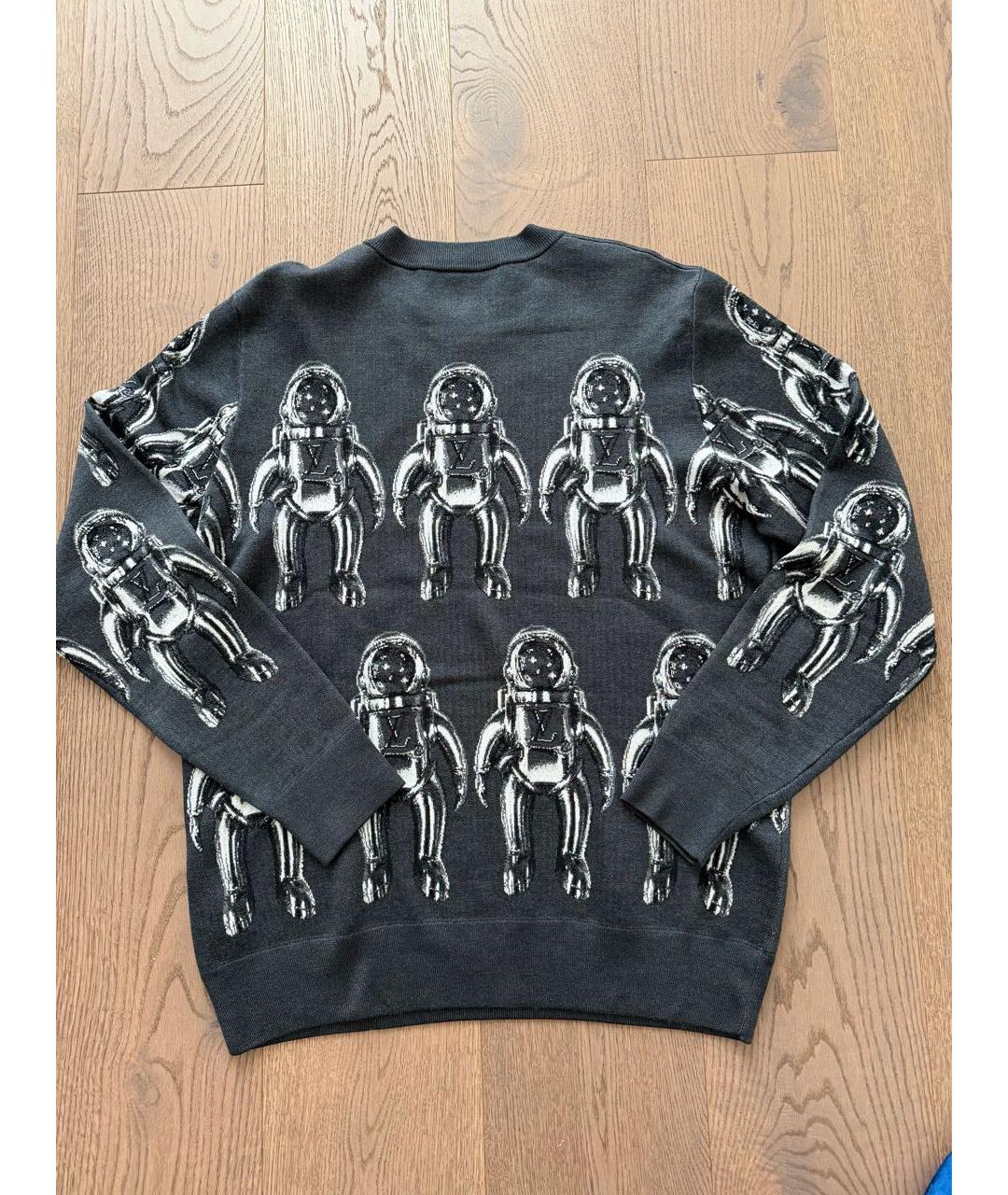 LOUIS VUITTON Серый шелковый джемпер / свитер, фото 3