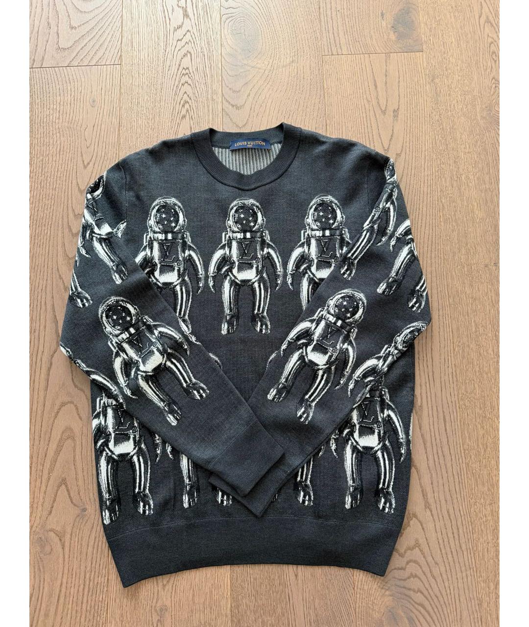 LOUIS VUITTON Серый шелковый джемпер / свитер, фото 6