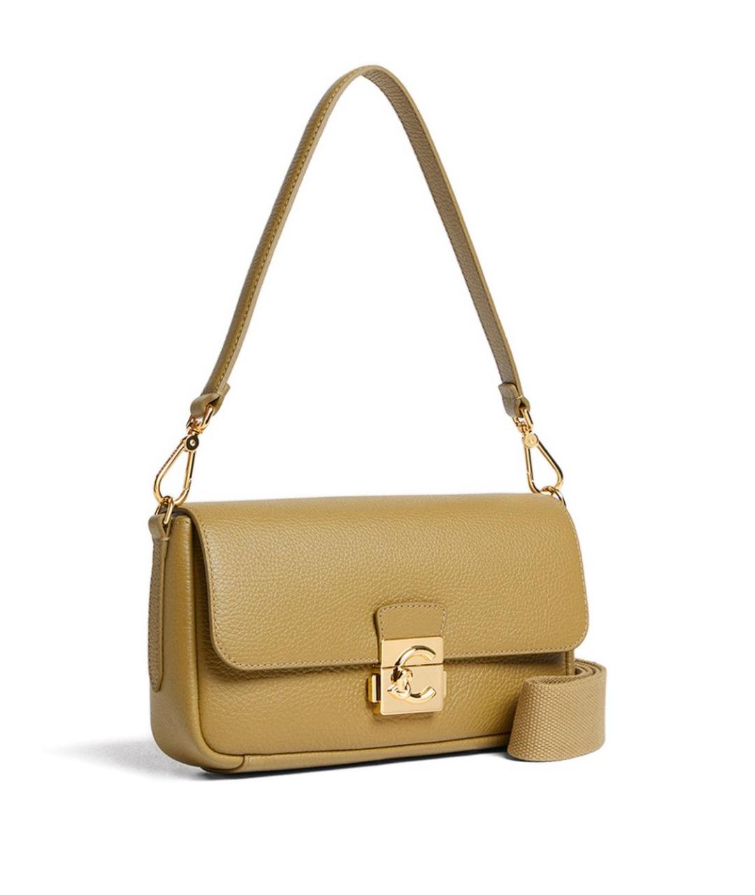 COCCINELLE Горчичная кожаная сумка через плечо, фото 4