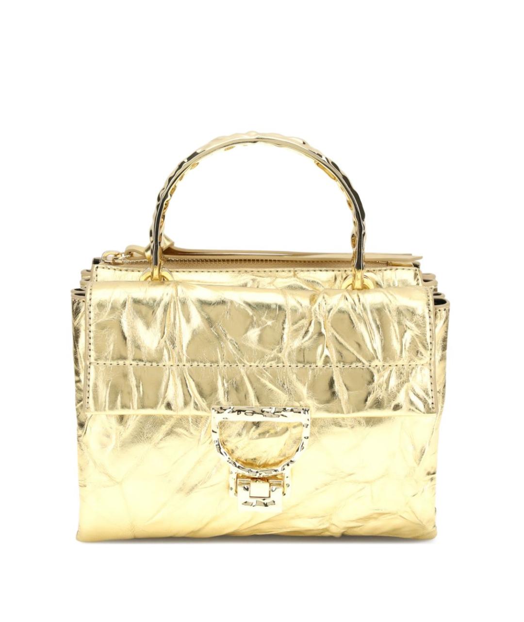 COCCINELLE Золотая сумка с короткими ручками из искусственной кожи, фото 1