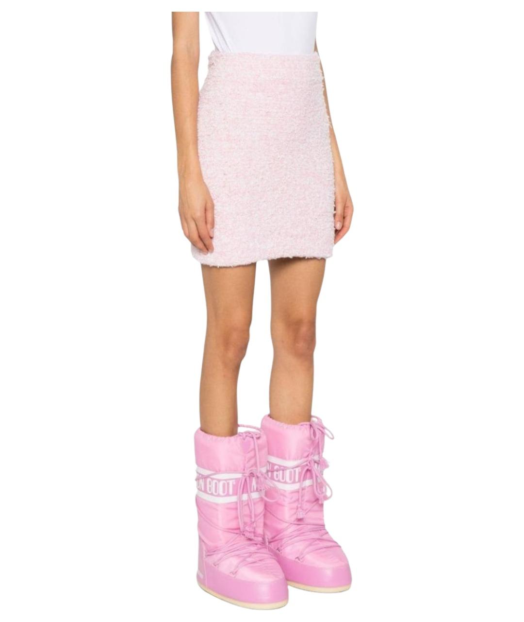 BALENCIAGA Розовая хлопковая юбка миди, фото 5