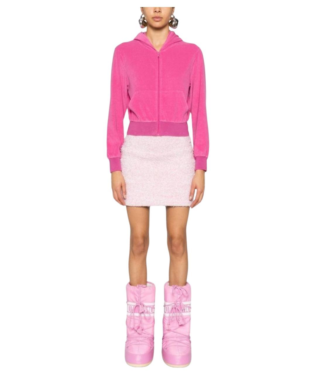 BALENCIAGA Розовая хлопковая юбка миди, фото 2