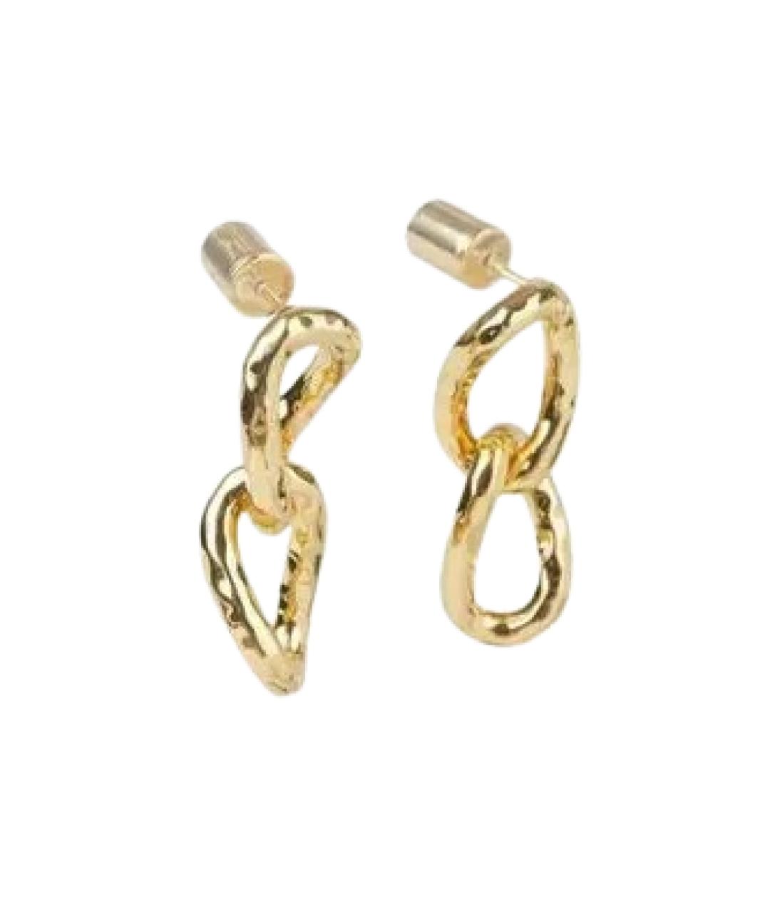 JIL SANDER Золотые металлические серьги, фото 1