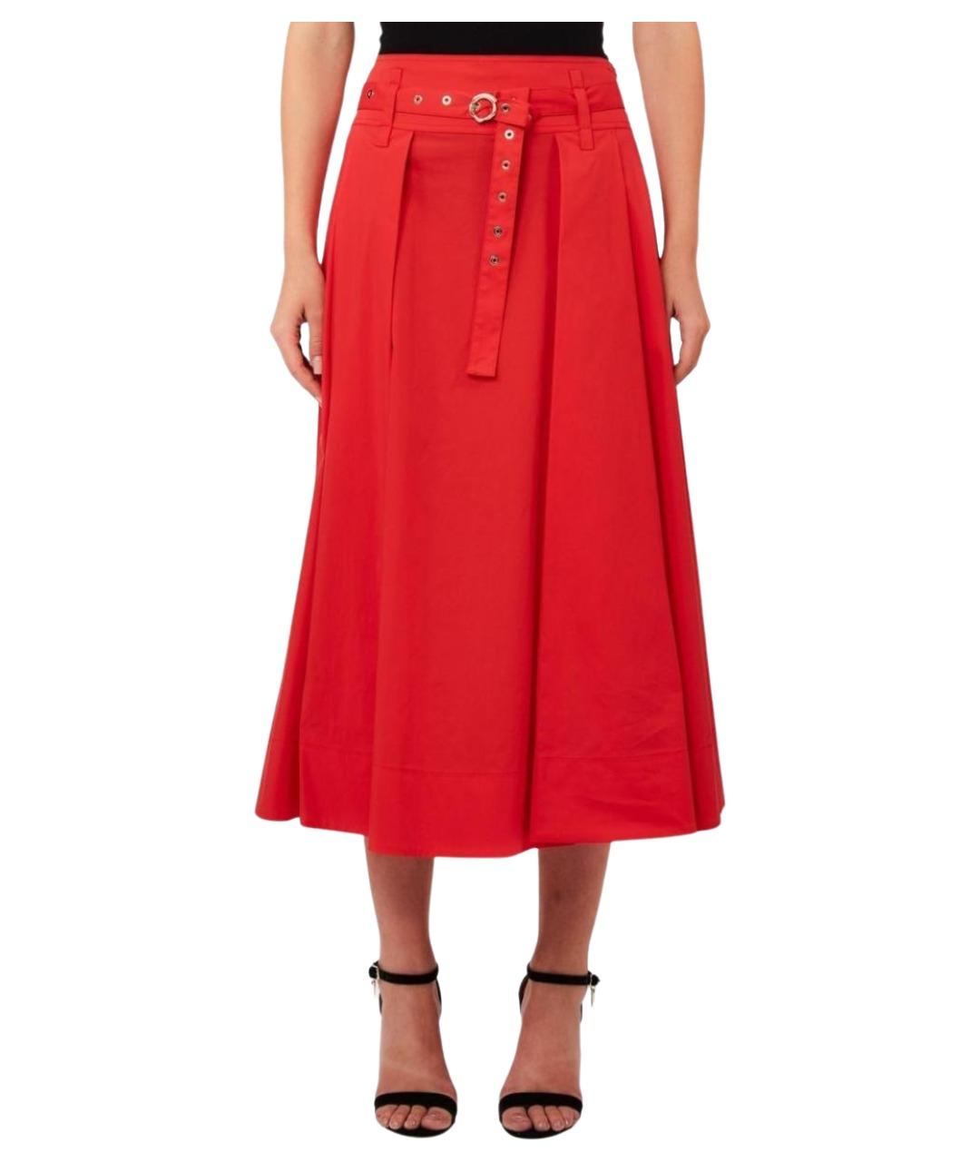 LIU JO Красная юбка миди, фото 1
