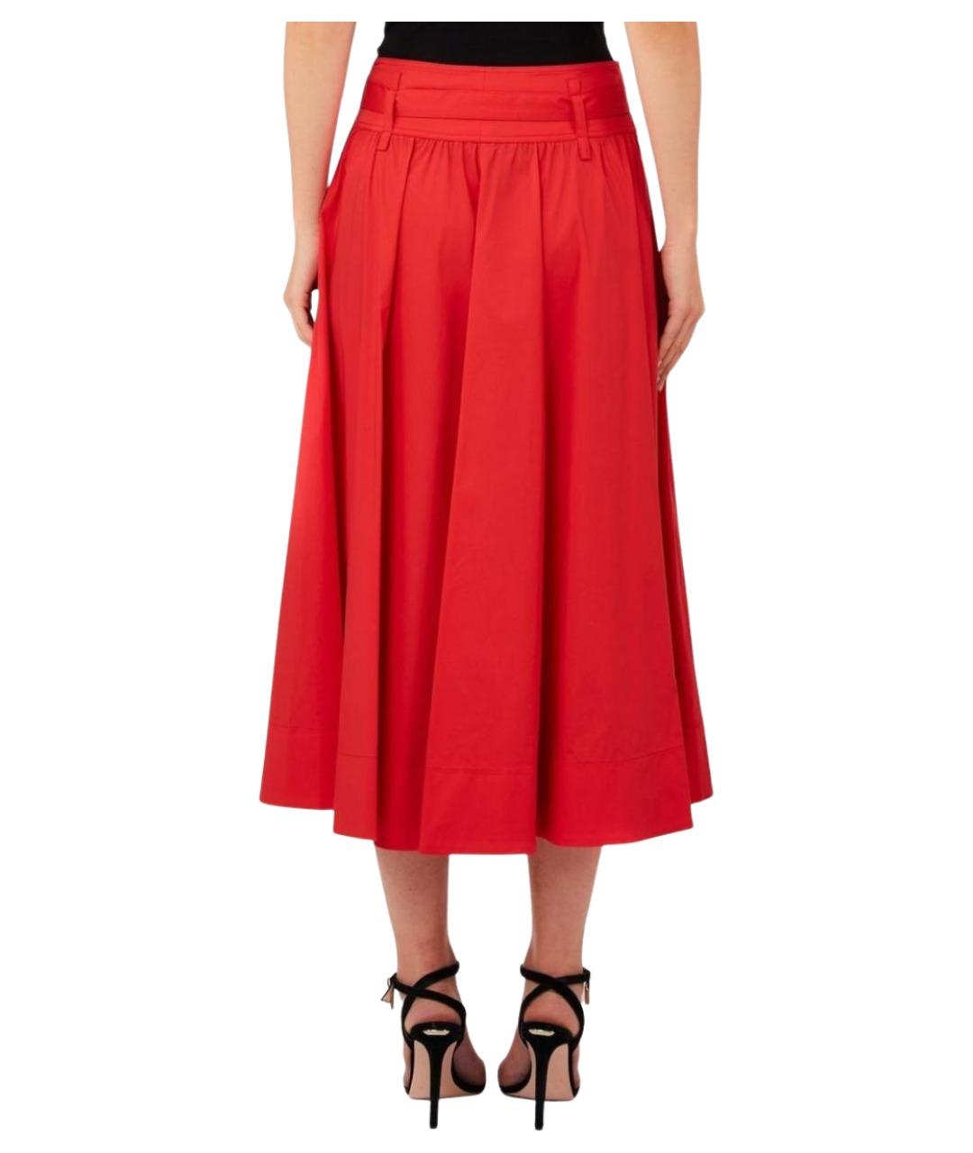 LIU JO Красная юбка миди, фото 3