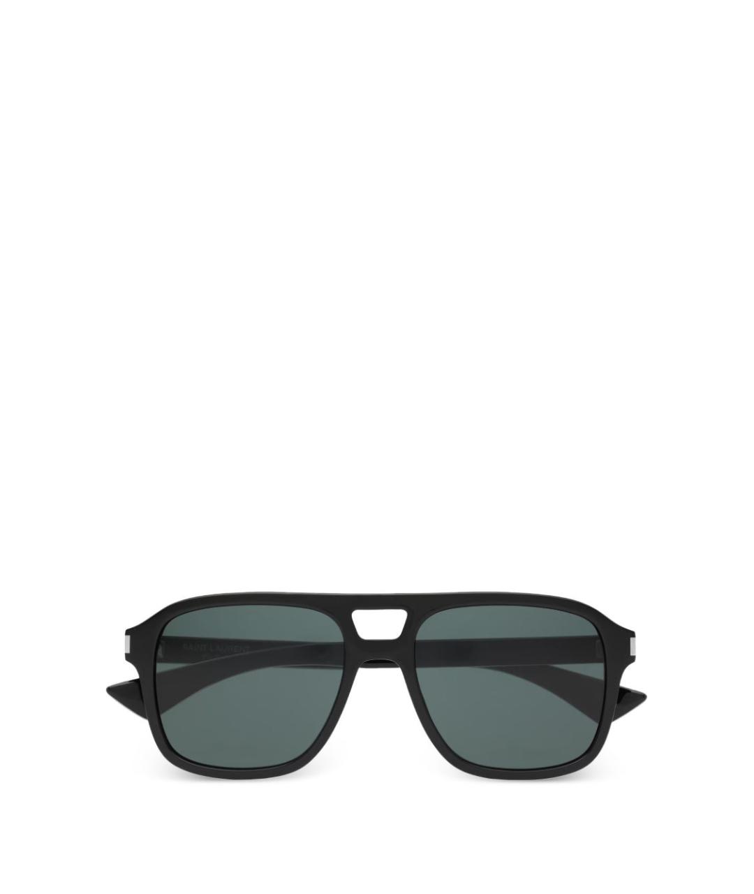 SAINT LAURENT Черные пластиковые солнцезащитные очки, фото 2