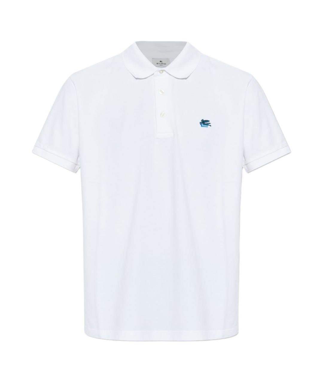 ETRO Белое хлопковое поло с коротким рукавом, фото 1