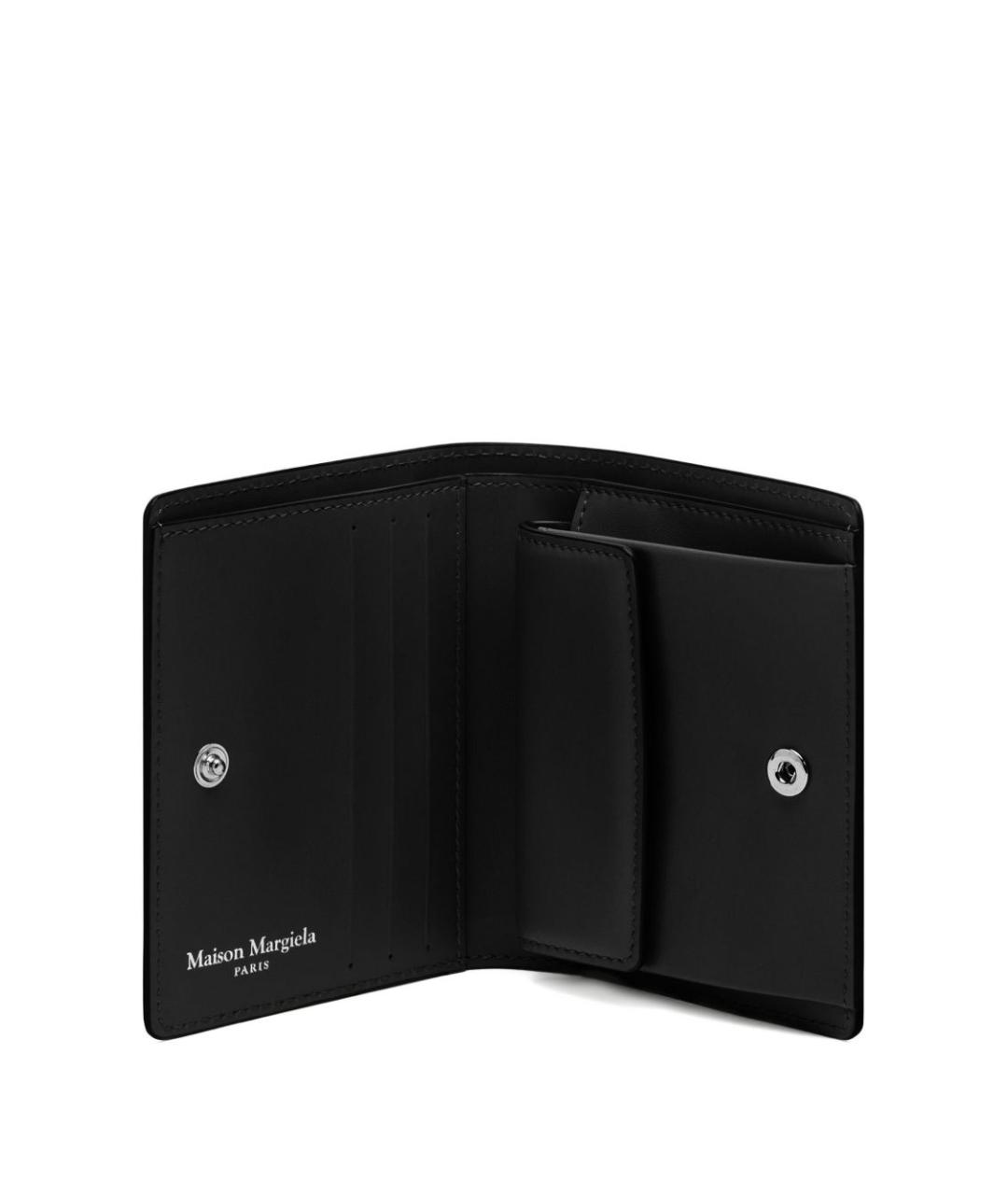 MAISON MARGIELA Черный кожаный кошелек, фото 2