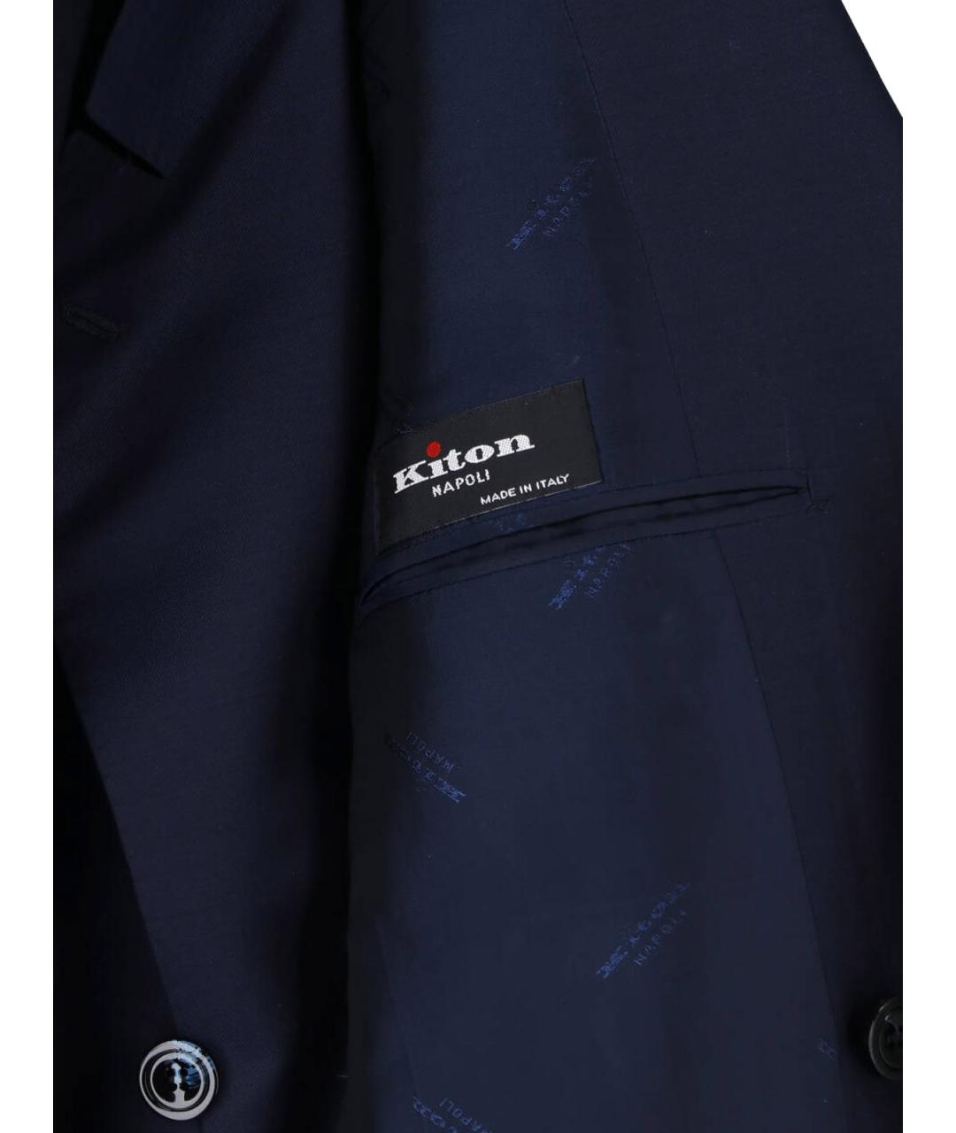 KITON Синий классический костюм, фото 5