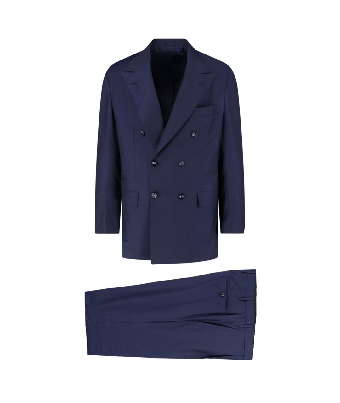 KITON Синий классический костюм, фото 1