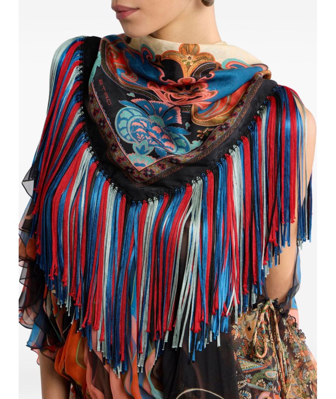 ETRO Мульти шелковый шарф, фото 2