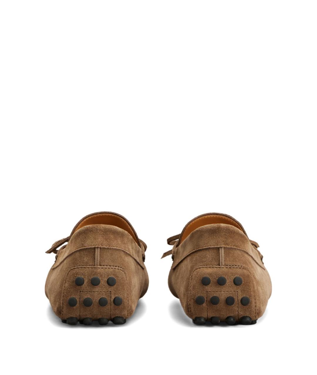 TOD'S Коричневые замшевые мокасины, фото 5
